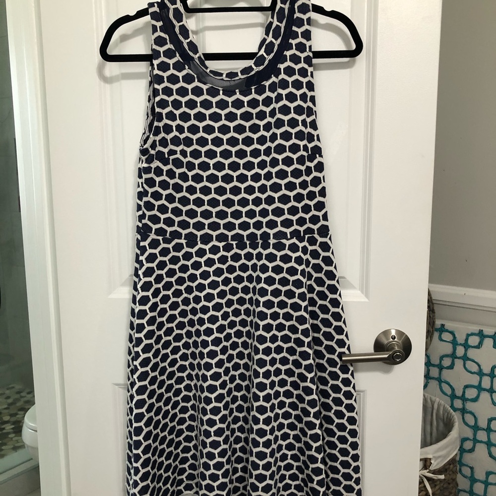 Blue and White Dress